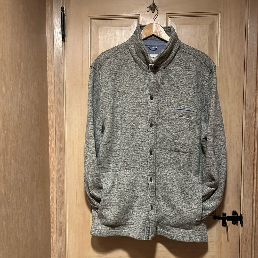 prAna Grey Shacket Tri Thermal Threads Overshirt Men’s Size XL